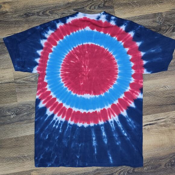 Philadelphia 76ers Tie-Dye T-Shirt XXL Liquid Blue Skeleton Dunk Unworn - Picture 7 of 9